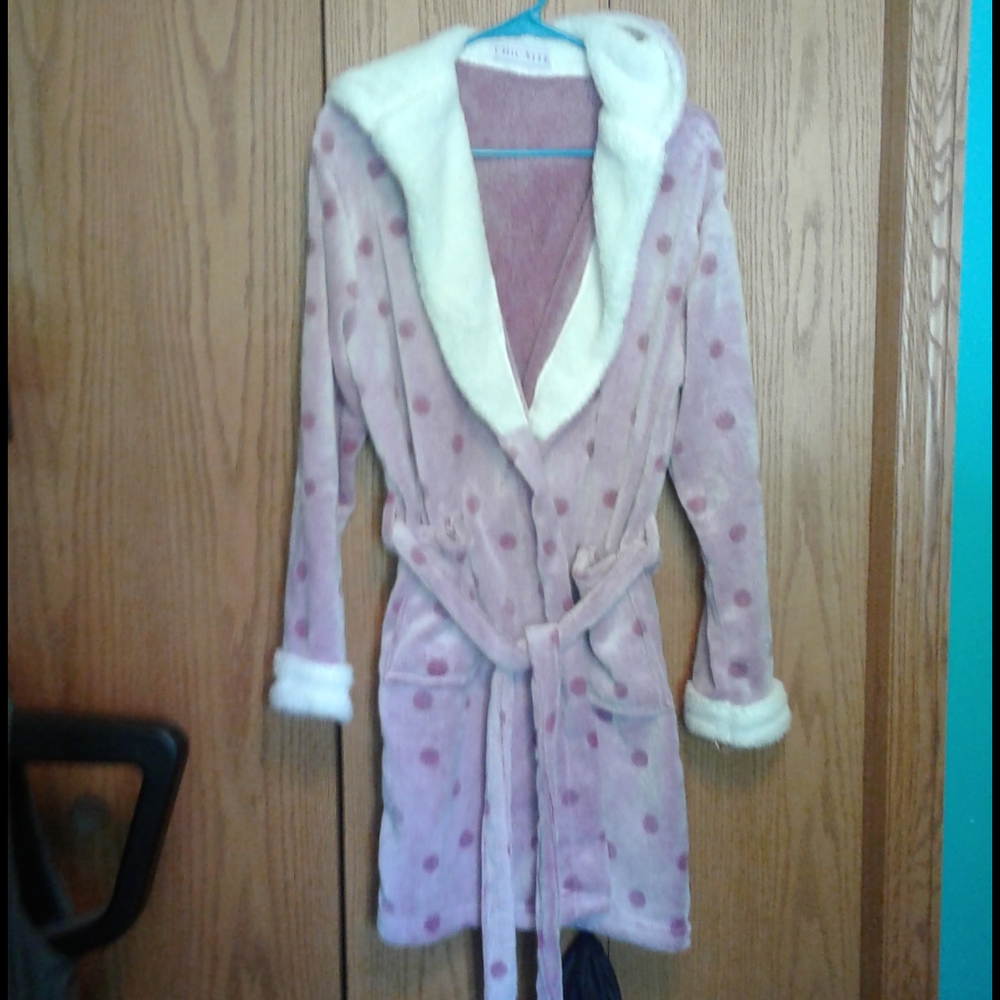 Chic Nite hooded fleece pajama robe